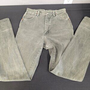 Vintage Wrangler High Waist Green Jeans Women’s Mom Fit Size 9 x 36